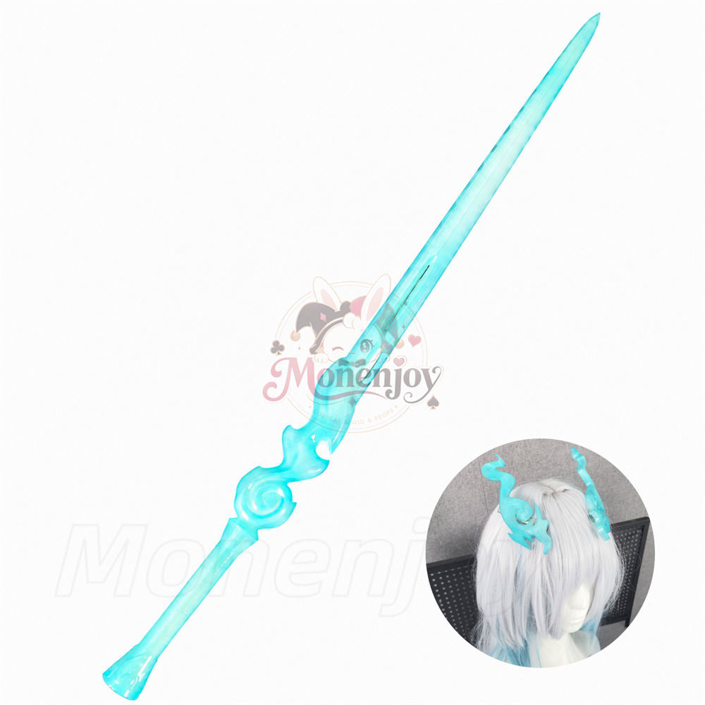 【Monenjoy】鳴潮 清宵（セイショウ）コスプレ道具 剣モデル 100cm レプリカ PLA素材 ヘアアクセサリー対応 舞台撮影用