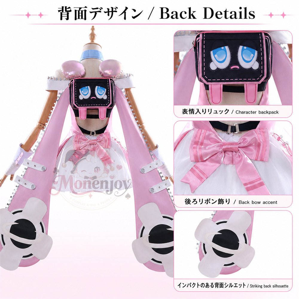 Monenjoy　NTE ちぃちゃん　コスプレ衣装　ピンク色　ネバエバ 　仮装　髪飾付　イベントハロウィン対応 Monenjoy