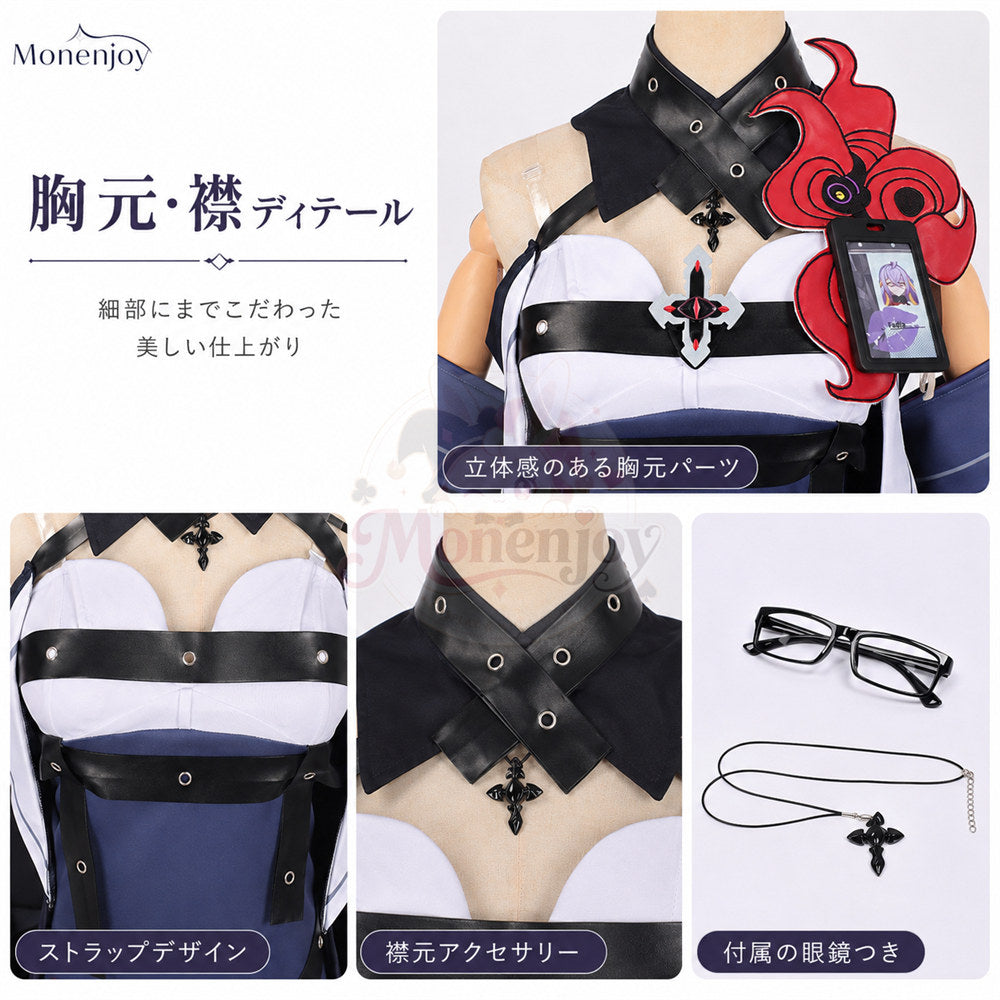 Monenjoy　NTE ファルディーヤ コスプレ衣装　眼鏡付　コスチューム　 ネバエバ 　イベント舞台対応 MONENJOY