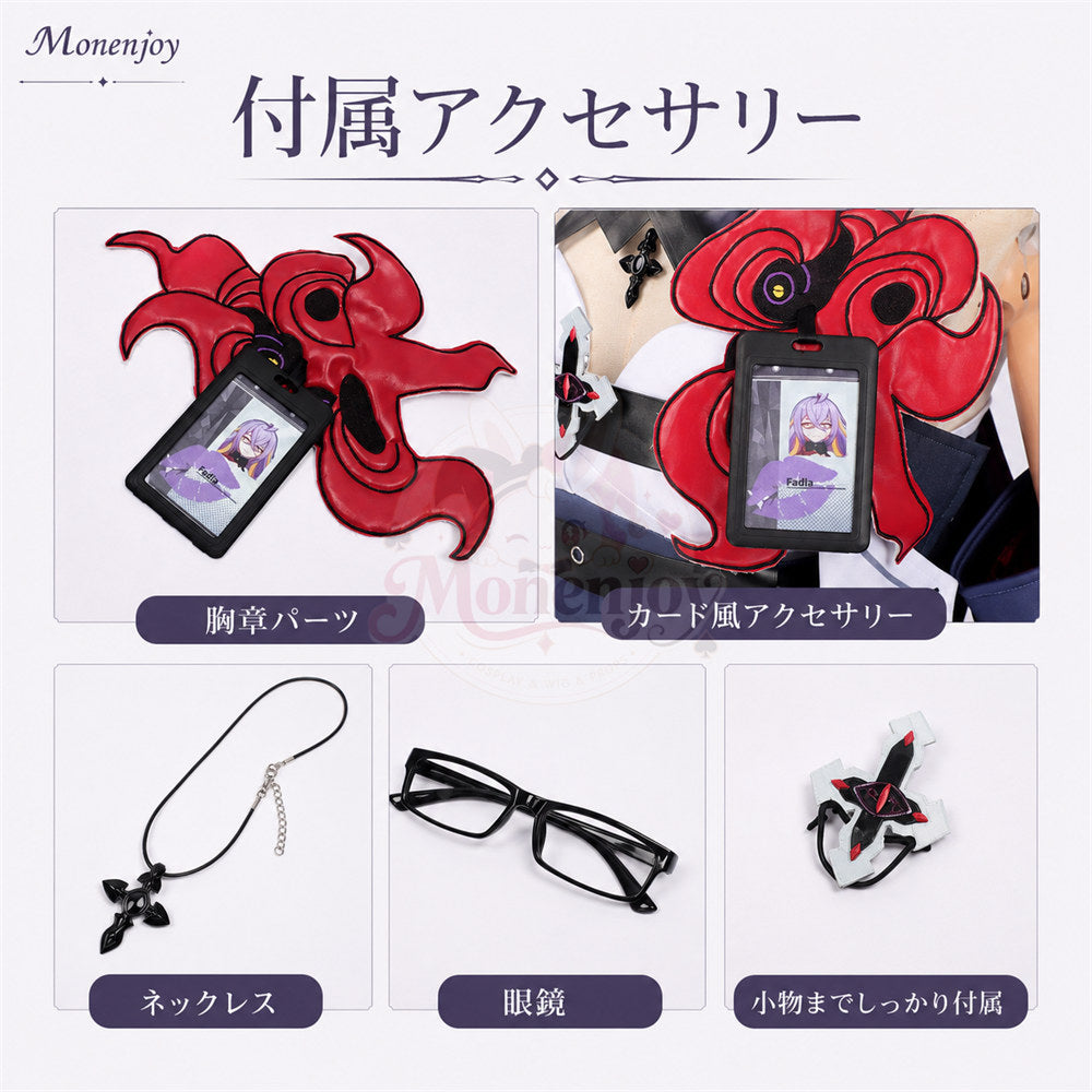 Monenjoy　NTE ファルディーヤ コスプレ衣装　眼鏡付　コスチューム　 ネバエバ 　イベント舞台対応 MONENJOY