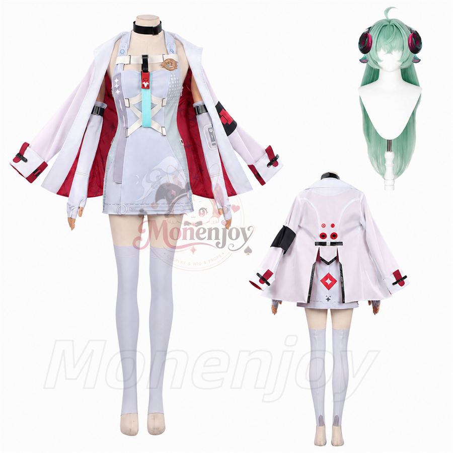 Monenjoy　NTE イロヒ　コスプレ衣装　プリント印刷　ネバエバ　コスチューム　光輪＋角が別途追加 Monenjoy