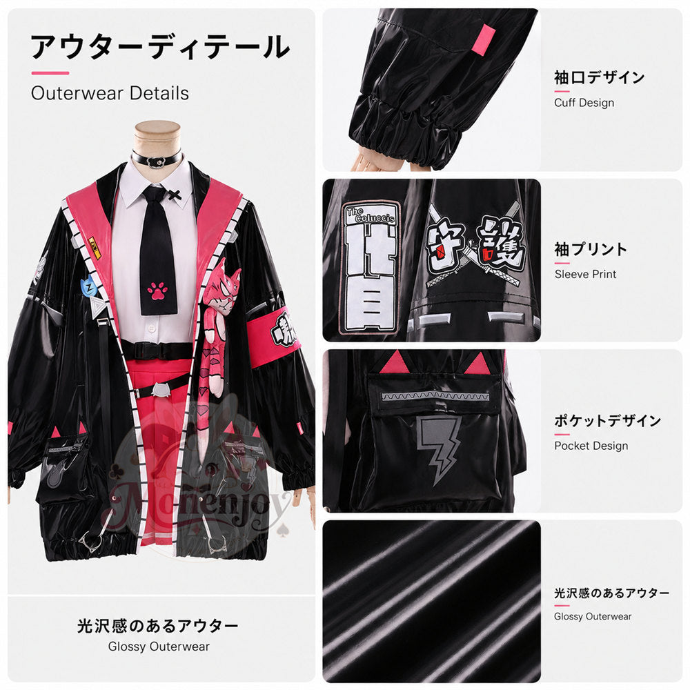 Monenjoy　NTE ナナリ 　コスプレ衣装　眼鏡＋尻尾付　ネバエバ　イベント舞台対応 MONENJOY