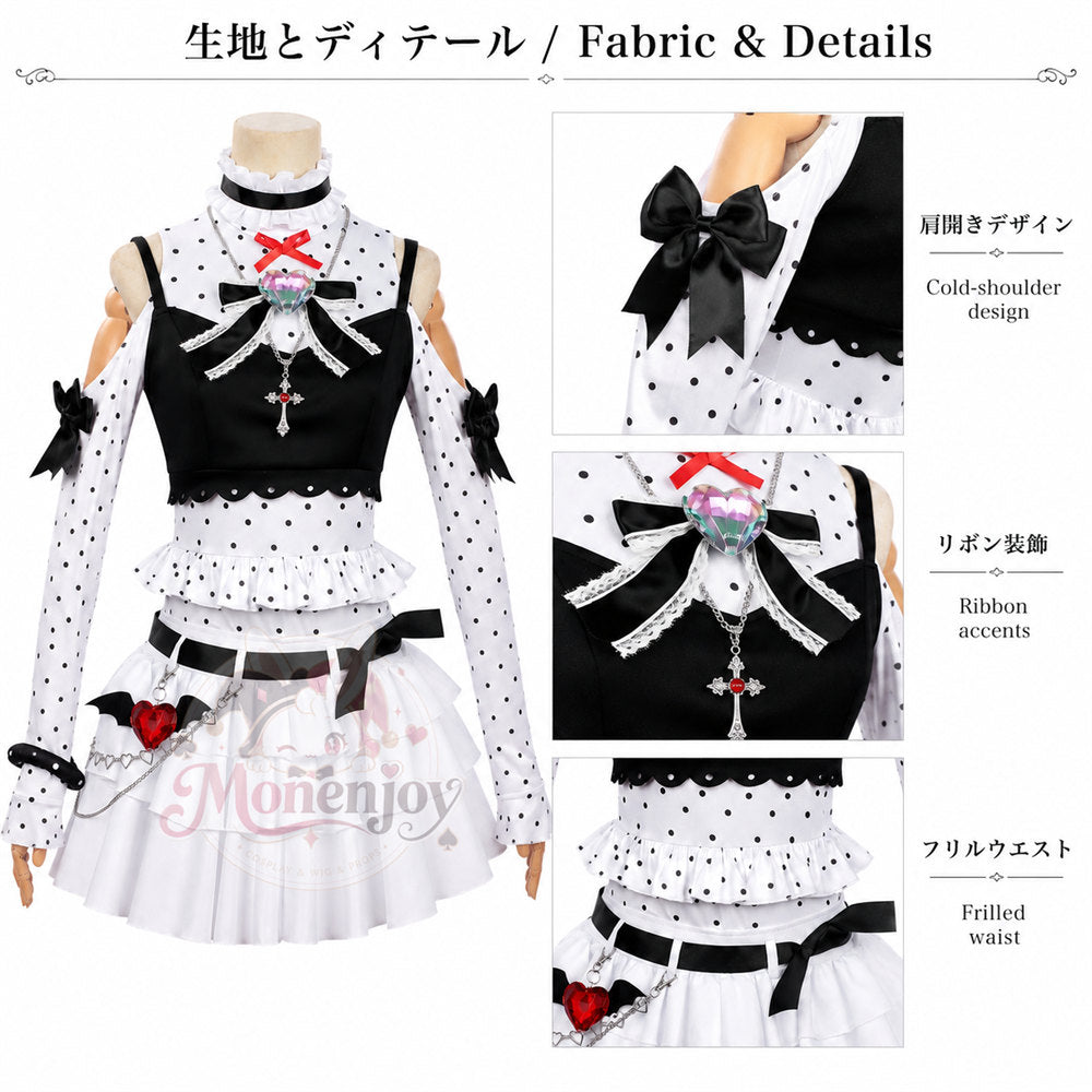 Monenjoy NTE　レクイエム 白黒メルヘン レクイエム コスプレ ネバエバ　仮装　部着風　ロリータ風 MONENJOY