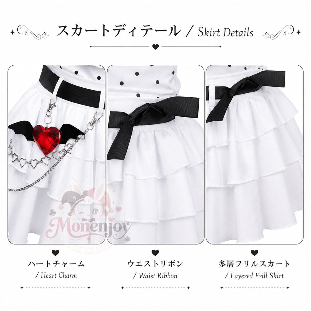 Monenjoy NTE　レクイエム 白黒メルヘン レクイエム コスプレ ネバエバ　仮装　部着風　ロリータ風 MONENJOY