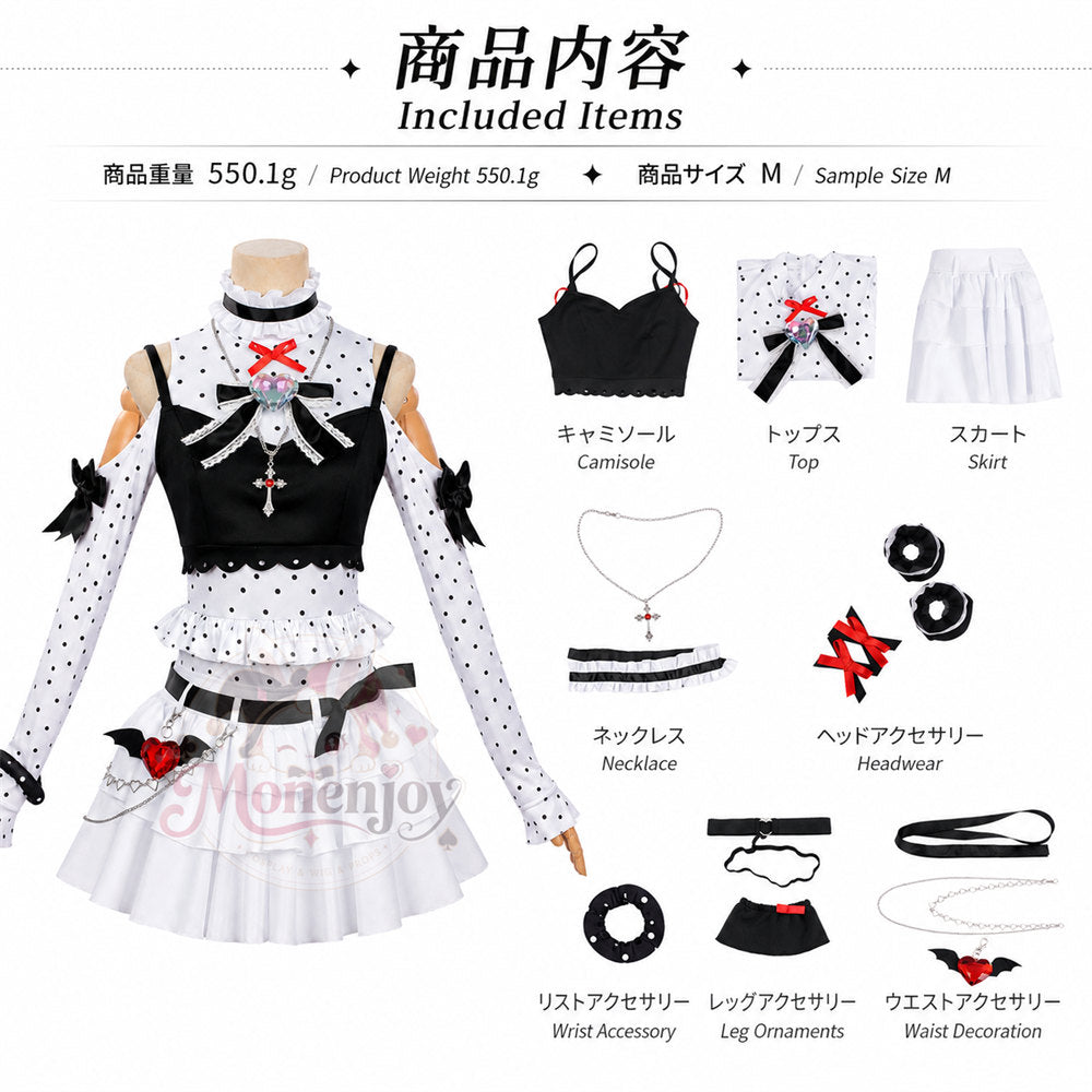Monenjoy NTE　レクイエム 白黒メルヘン レクイエム コスプレ ネバエバ　仮装　部着風　ロリータ風 MONENJOY