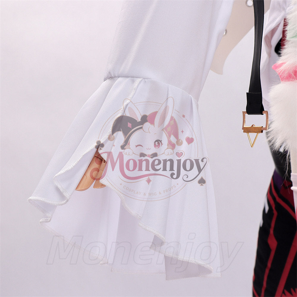 Monenjoy NTE ネバエバ 真紅 コスプレ衣装 尻尾付き ポリエステル　3dプリント印刷　コスチューム イベント対応 MONENJOY