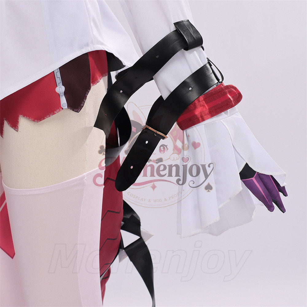 Monenjoy NTE ネバエバ 真紅 コスプレ衣装 尻尾付き ポリエステル　3dプリント印刷　コスチューム イベント対応 MONENJOY