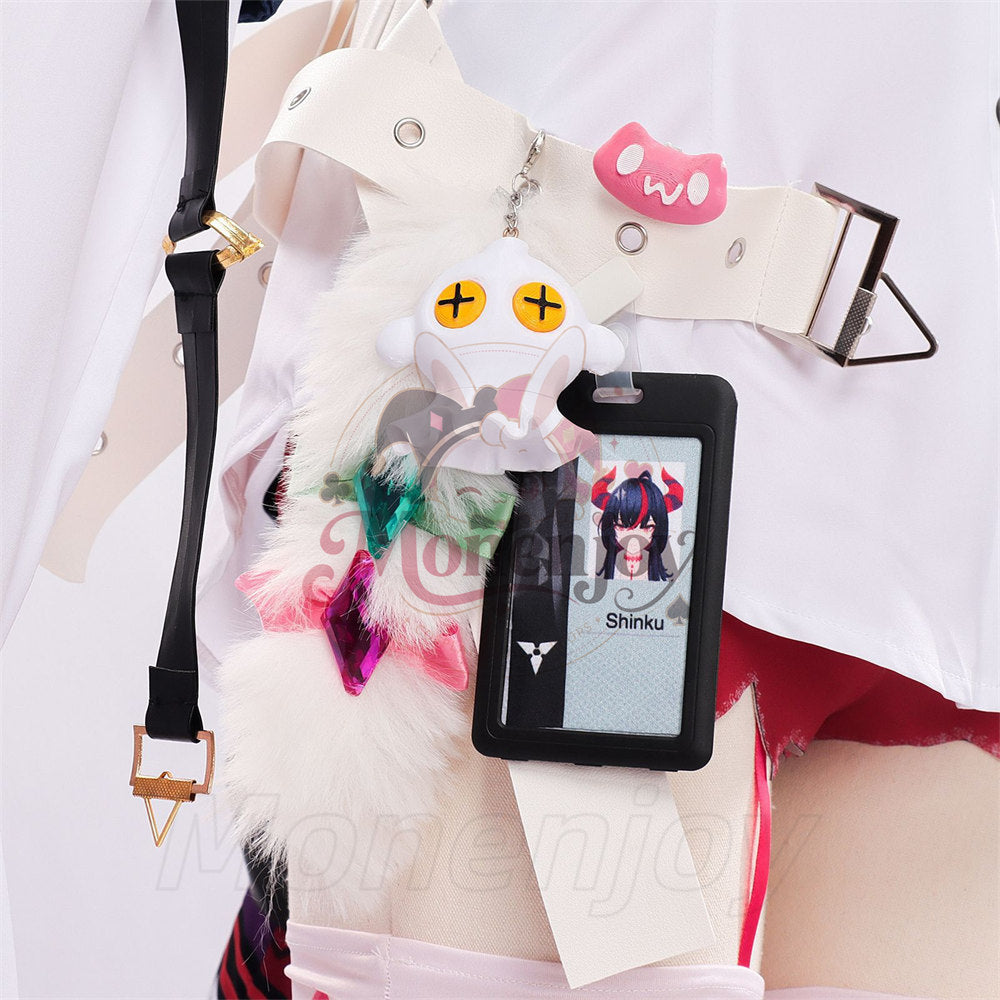 Monenjoy NTE ネバエバ 真紅 コスプレ衣装 尻尾付き ポリエステル　3dプリント印刷　コスチューム イベント対応 MONENJOY