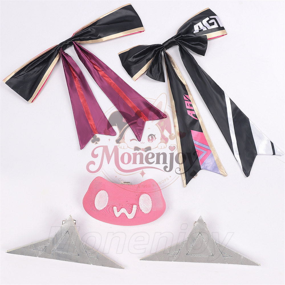 Monenjoy NTE ネバエバ 真紅 コスプレ衣装 尻尾付き ポリエステル　3dプリント印刷　コスチューム イベント対応 MONENJOY
