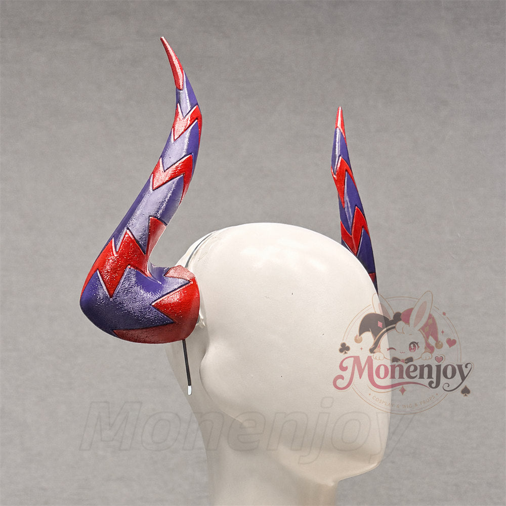 Monenjoy NTE ネバエバ 真紅 コスプレ道具　PLA材質　角　髪飾　ヘアバンド　ヘアアクセサリー　萌えグッズ MONENJOY