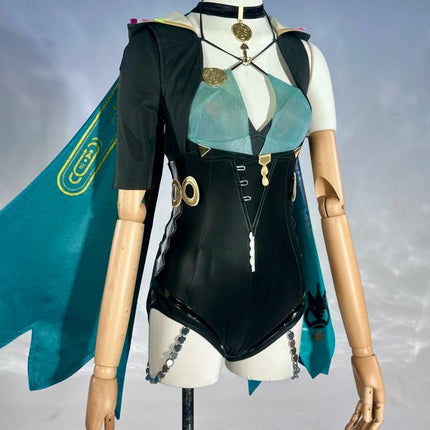 Monenjoy ゼンゼロ リュシア・エロウェン コスプレ衣装 金属パーツ 発光ギミック 鈴付き コスチューム