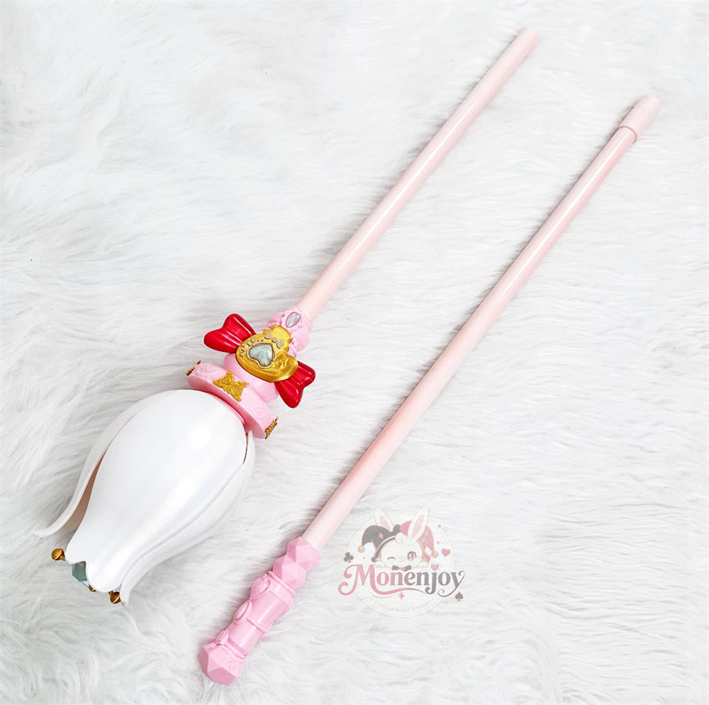Monenjoy 名探偵プリキュア！森亜るるか キュアアルカナ・シャドウ 法杖 135cm｜コスプレ道具 開閉式・固定式 MONENJOY