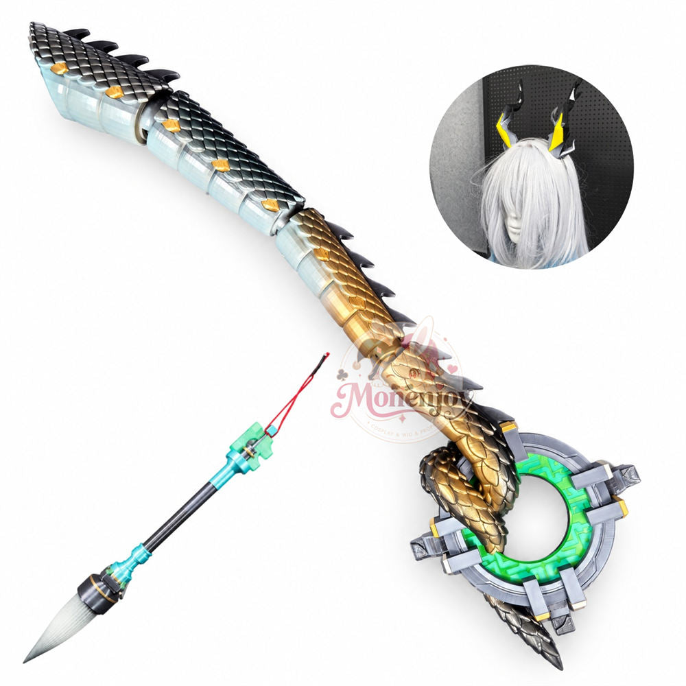 Monenjoy アークナイツ：エンドフィールド スー コスプレ用筆道具　約40cm　玉中身　モチーフ武器　PLA製