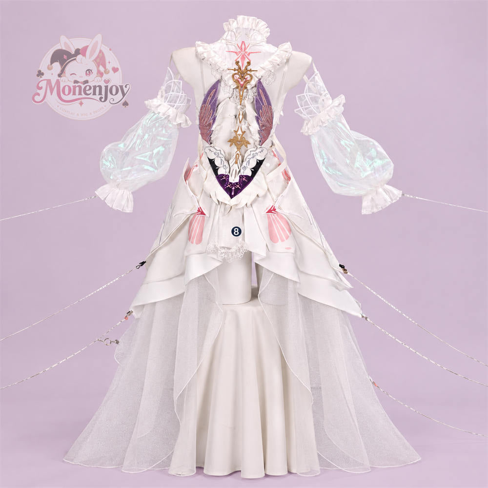 Monenjoy パニシング：グレイレイヴン ルシア・誓焔 　コスプレ衣装　朝日に誓う永遠　花嫁風　コスチューム MONENJOY