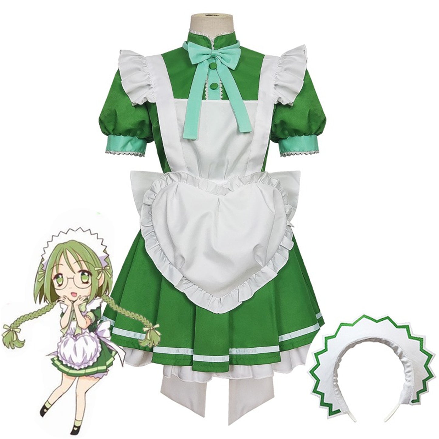 Monenjoy アニメ 東京ミュウミュウ にゅ～ 桃宮 いちご 藍沢 みんと 碧川 れたす 黄 歩鈴 ミュウプリン 藤原 ざくろ カフェ服　コスプレ　メイド服　可愛い　ハロウィン - Monenjoy