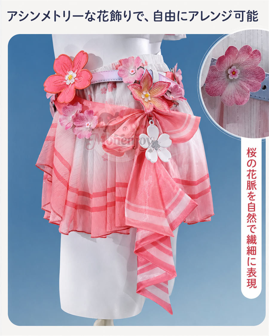 【Monenjoy】鳴潮 千咲 白桃パフェ 水着Ver. コスプレ衣装｜ピンクビキニ フルセット 水中撮影対応