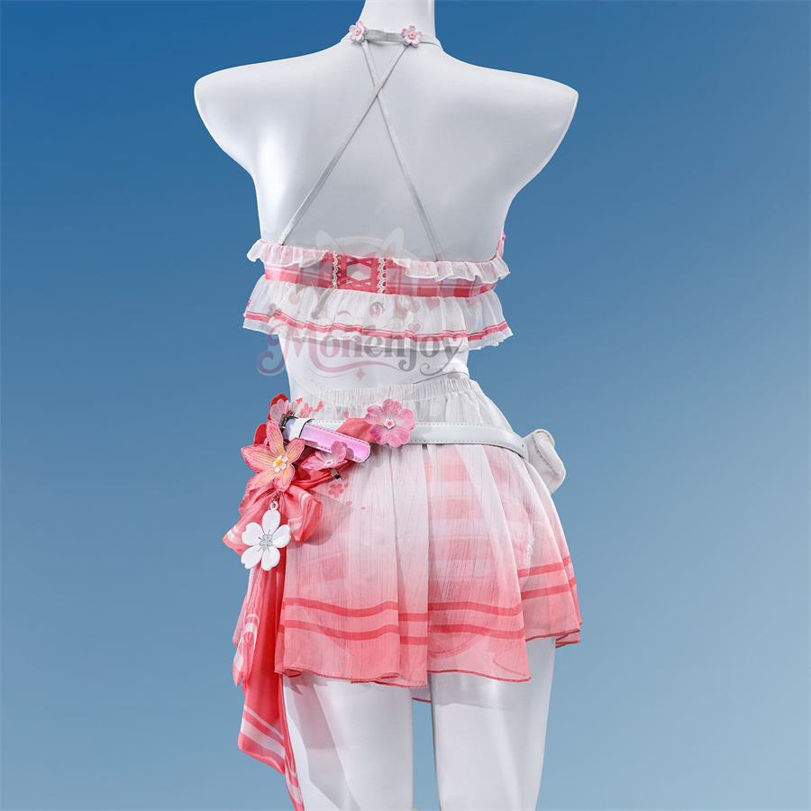 【Monenjoy】鳴潮 千咲 白桃パフェ 水着Ver. コスプレ衣装｜ピンクビキニ フルセット 水中撮影対応