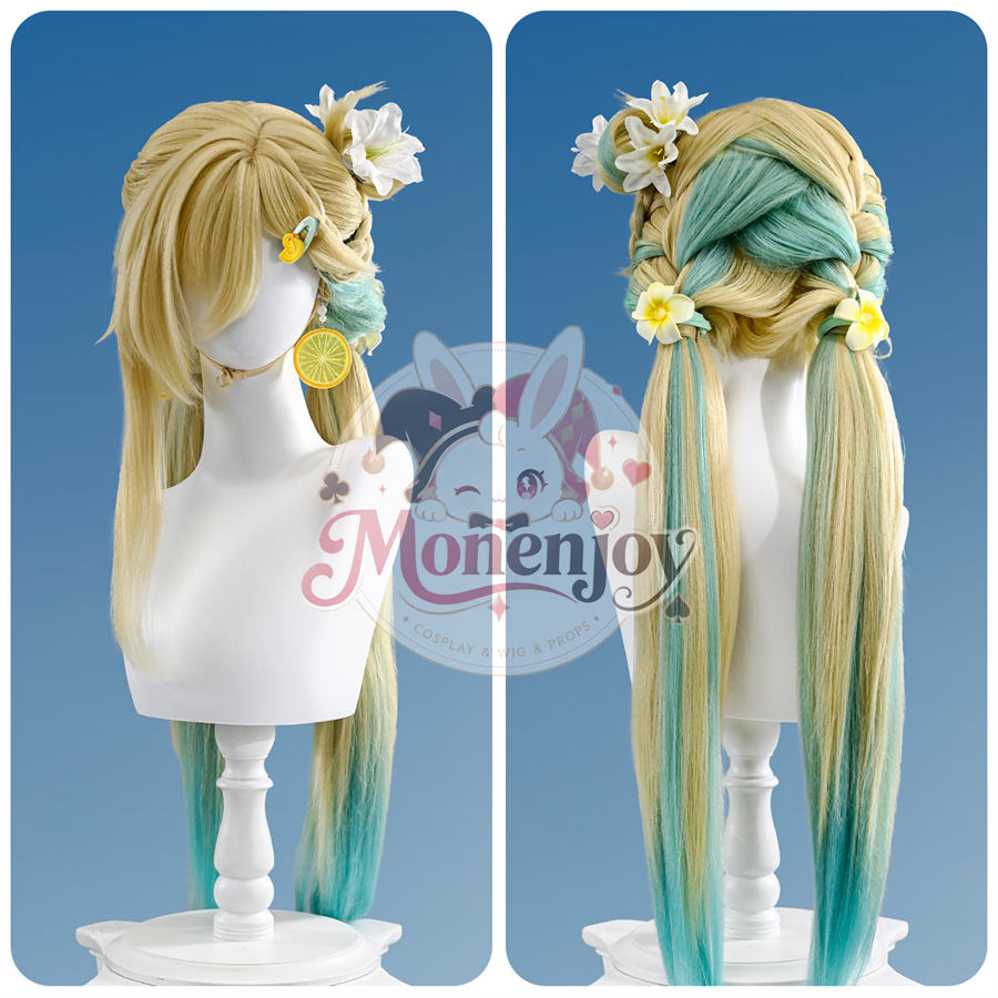 予約【Monenjoy】鳴潮 千咲「白桃パフェ」＆リンネー「ミントキャンディ」水着Ver. コスプレ衣装｜フルセット・上着着脱可能