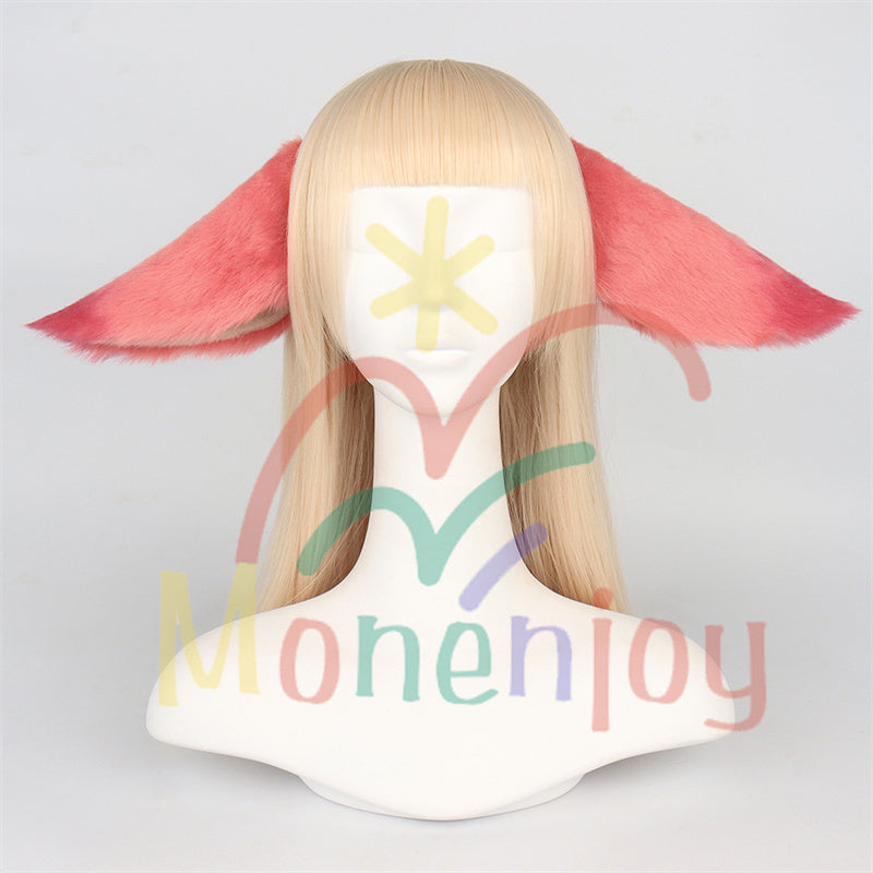 Monenjoy 原神 八重神子 きつね耳　やえみこ　ピンクと緑　コスプレ道具　ふわふわ　耳飾り＋尻尾　可愛い　萌えグッズ　猫耳 きつね耳　アクセサリー　　 - Monenjoy