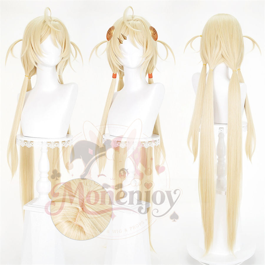 Monenjoy ゼンレスゾーンゼロ フィオニー ウィッグ 120cm イエロー｜耐熱マットファイバー Monenjoy