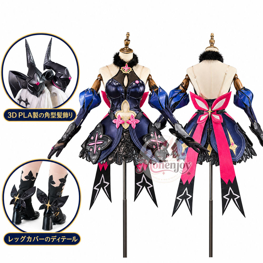 Monenjoy　ゼンゼロ リンドヴェルヌ・サンブリンガー コスプレ衣装　Lindverne Sunbringer　角付　初代虚狩り　イベント　舞台服 Monenjoy